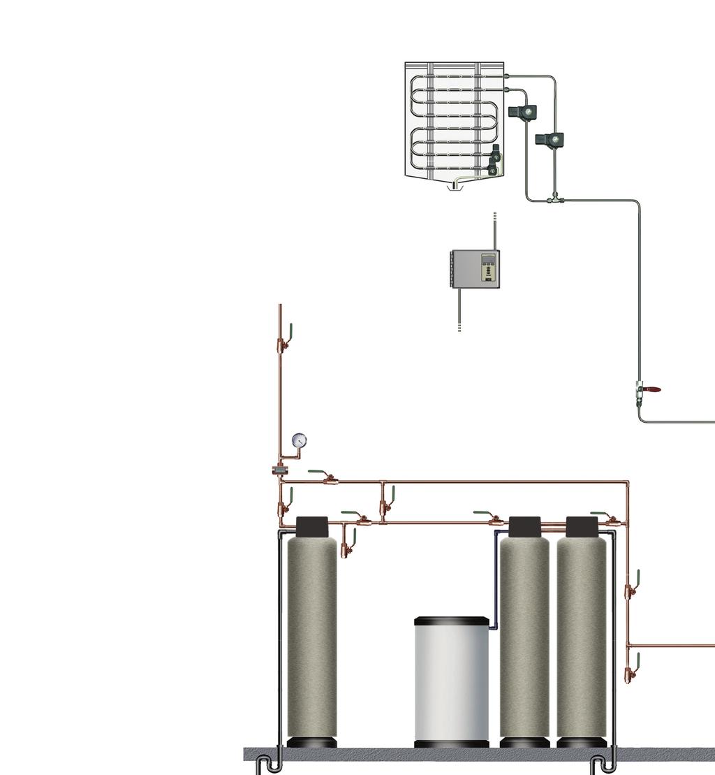 Sequence of operation A COMPLETE SYSTEM THAT INCLUDES WATER TREATMENT 1 Water enters system from municipal water supply 2 Dechlorinator (wall-mounted on smaller models) 8 Humidified zones: one, two,