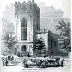 Brimmer, a Trinity parishioner, this early Gothic Revival creation was destroyed in the Great Fire that swept through 65 acres of downtown Boston in 1872.