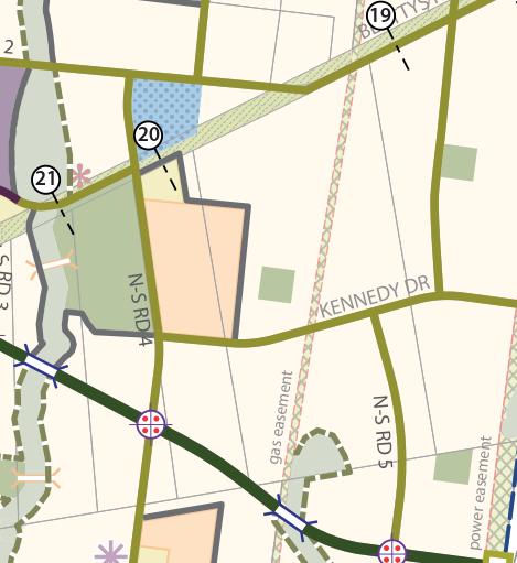 An extract illustrating the proposed road network within the PSP is provided in