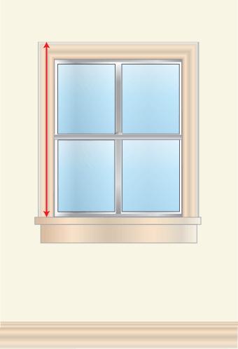 This gives you the raw measurements for the actual window. You now need to decide how you want to mount your curtains.