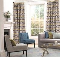 Curtains are fitted to a manual track operated via a cord, this can be situated either side of the track and will sit discretely behind curtains.