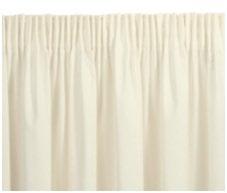 Pencil Pleat (shower curtain) Pencil pleat shower curtains are as described above with a 50mm, polyester, water proof and transparent tape.