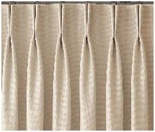 Eyelet heading gives large, even soft pleats and are so called because they have even numbers of metal rings at the top of the curtain in place of a normal header tape.