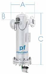 Pneumatech s flanged filter range contains the same type of robust, high-efficient filter cartridges as the threaded range.