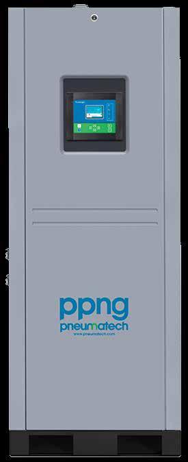 PPNG 6-68 S - Nitrogen generator with Pressure Swing Adsorption technology Features & Benefits Energy saving control Outstanding air factors thanks to backflow pressurization High-quality,