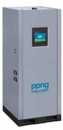 PPNG 6-68 - Nitrogen generator with Pressure Swing Adsorption technology Features & Benefits Advanced energy saving control Reduced air consumption at low nitrogen demand Also compensates for