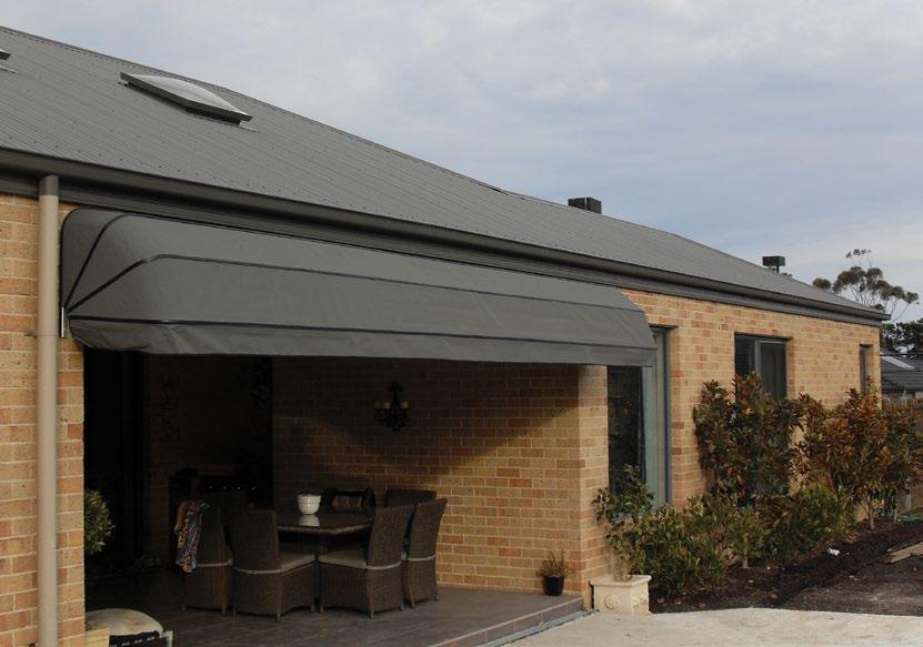 AWNINGS An ideal way to protect your window or door while adding an elegant look to your home.