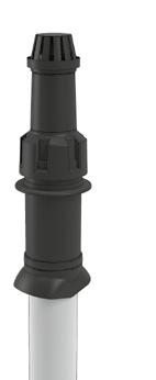 A45 Available in black and terracotta Diameter 80/125 (80-80 with branch piece) Material outer pipe below roof: plastic or metal Flue pipe available in PP, ALU or INOX Model 2 with cap Designed for