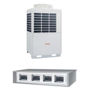 Commercial Ducted Split System - Quiet operation - Low power consumption - Digital wired control using touch pad and LCD display - Wireless remote control - Centralized control; up to 16 modules with