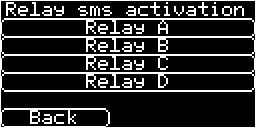 Relay SMS activation (IRIS Touch 600NG or 640NG) The IRIS Touch dialler allows each relay to be activated or deactivated by a predefined