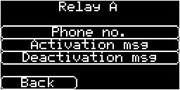 Phone no Sets which calling device (mobile phone) is allowed to control the relay with the relevant SMS message.