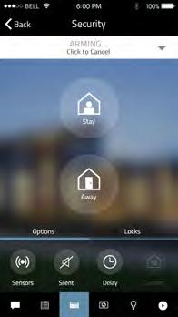 Controlling Your Alarm System You can arm and disarm your security system from the Alarm System screen. The current status of your alarm is shown in the upper portion of the screen.