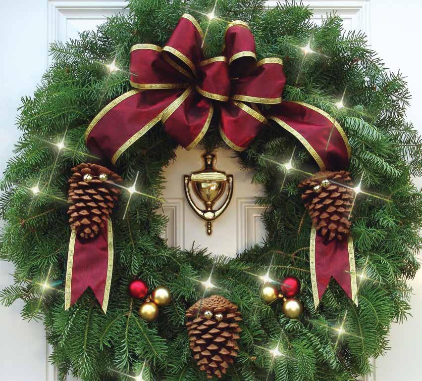 Victorian Chritma Wreath (Shown with LED Light Set.