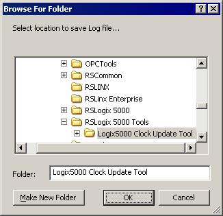 Time synchronization Appendix G 2. In the Browse for Folder dialog box, select the new folder for the log files, and then click OK. To create a new folder for the log file, click Make New Folder.