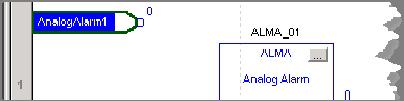Chapter 4 Define device-based alarms in Logix 5000 controllers 2. On the toolbar, click the ALMA button to add an Analog Alarm block. 3.