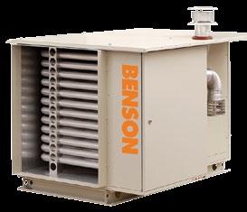 BENSON External gas fired unit heaters External Variante The compact highly efficient External Variante heaters provide cost effective heating for most coercial and industrial buildings, such as