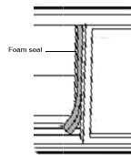 Trim foam seal (adhesive type) to the proper length and attach to window frame. (Fig.8) 22.125 to 29.5 Fig 8 2. Adjust the length of the slider kit according to the height of window.