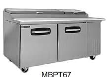 Fusion MBPT SERIES Pizza Prep Units MBPT67 No. Of Capacity L D H Volts Amps Unit HP Doors Cu. Ft. MBPT44 $5,659 44-3/8 36-1/2 41-7/8 115 6.5 3/8 1 9.7 309/140 MBPT67 $8,367 67 36-1/2 41-7/8 115 6.
