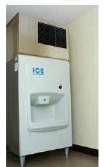 Commercial Ice Machines Ice machine water use depends on the type of ice produced, quality of incoming water, and whether water is used to cool the ice making unit Water-cooled machines: Between 100