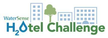 The WaterSense H 2 Otel Challenge Encourages hotels to ACT : Assess water use and savings opportunities Change products or processes to incorporate best management practices Track water