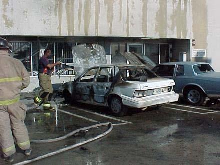 Parking Deck Vehicle Fire Automobile fires are rare but do