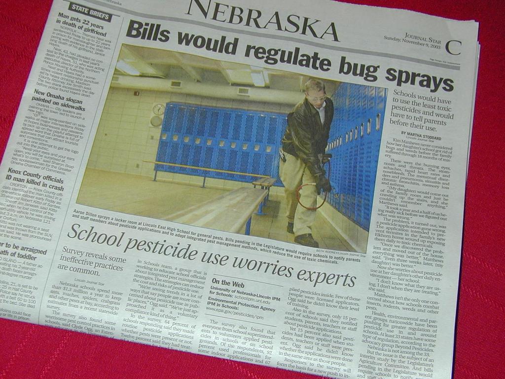 Concerns about pesticides: Routine, unnecessary pesticide applications in schools and other sensitive environments Untrained