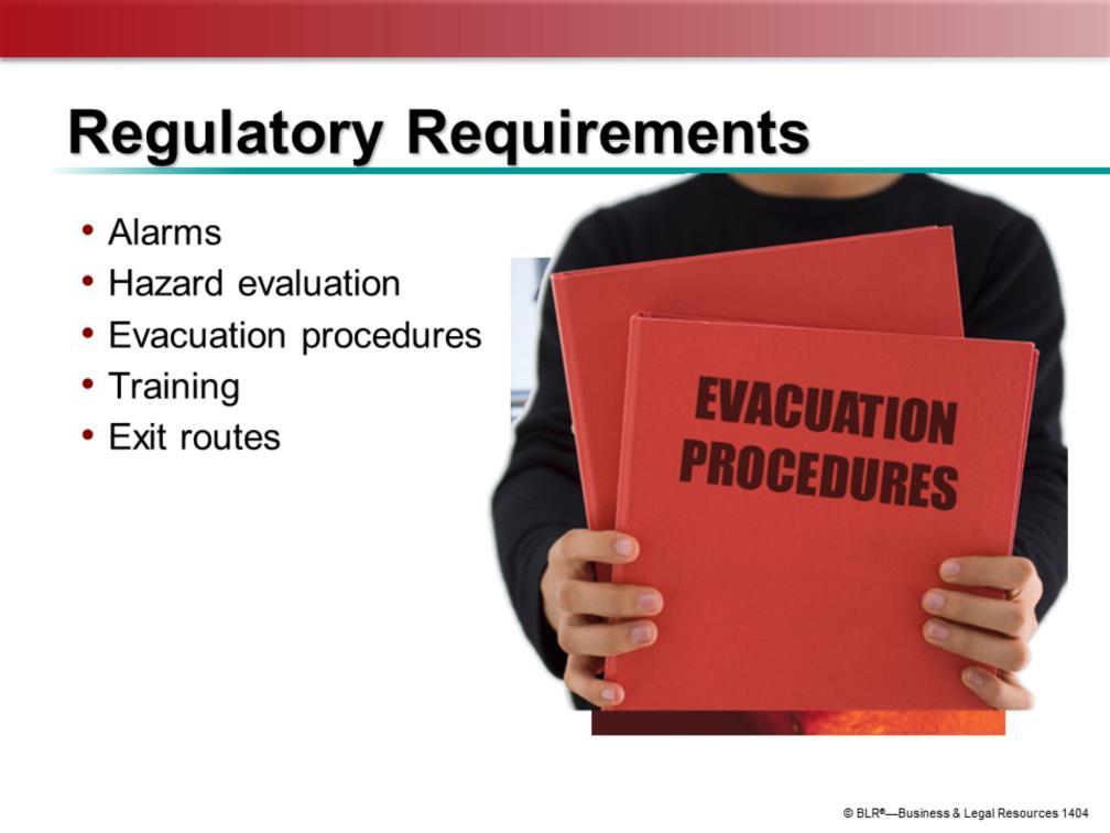 Emergency Action and Fire Prevention plans are required by federal law.