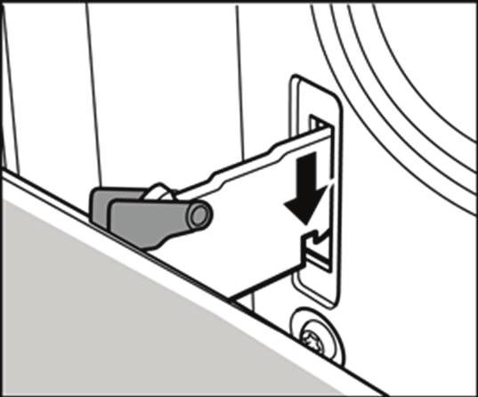 Fitting the appliance door Proceed as follows: 1.