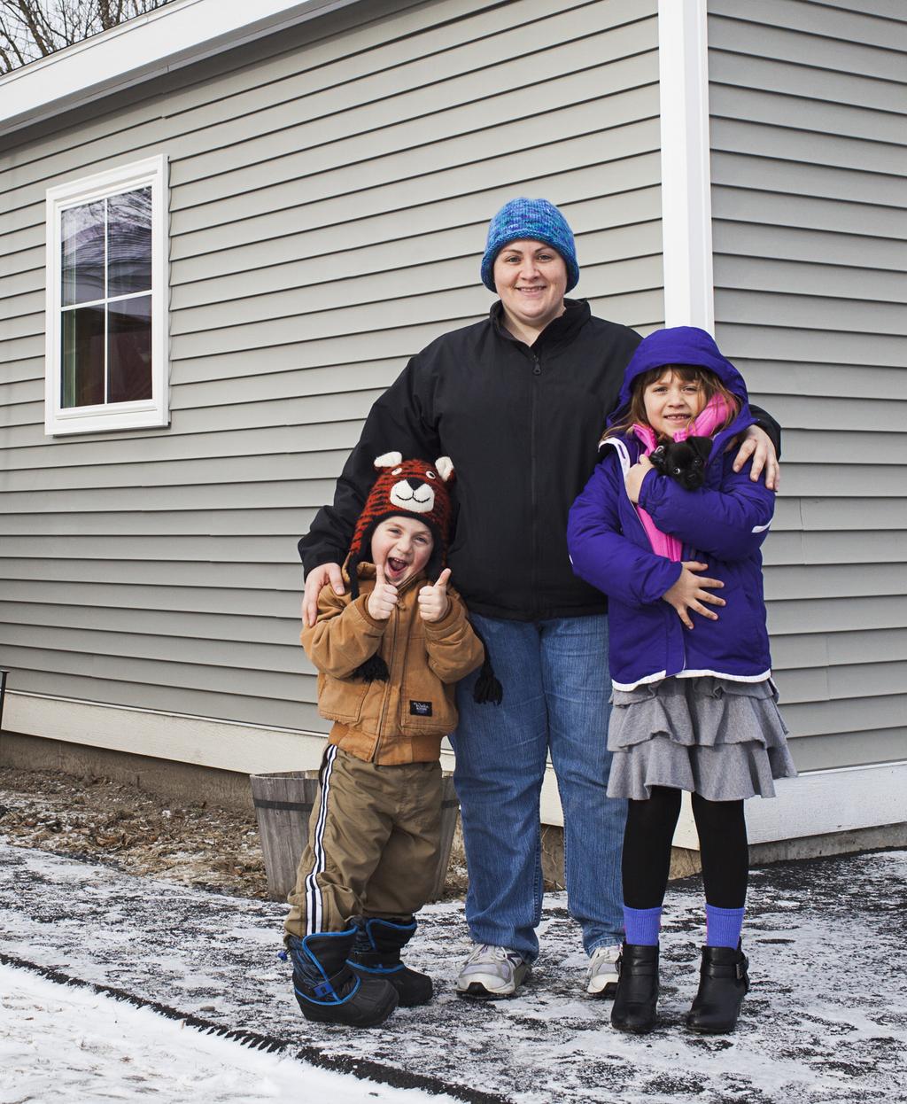 A durable, energy efficient home means lower monthly costs than a standard mobile home Simone Colby lives in a high-performance modular home in Vergennes.