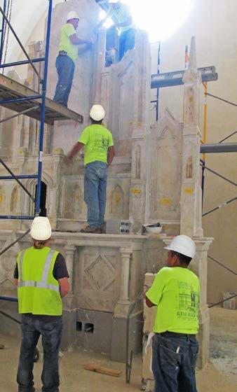 KR s marble restoration includes cleaning, honing