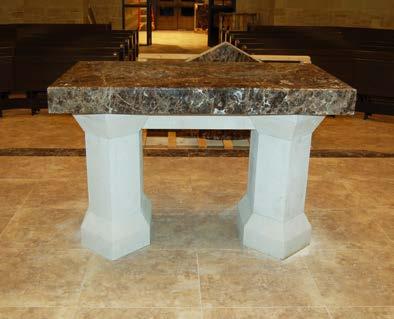 Altar Tables 1: New Marble Angel Altar from KR at St Peter