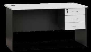 Mondeo Desks White top with dark grey sides