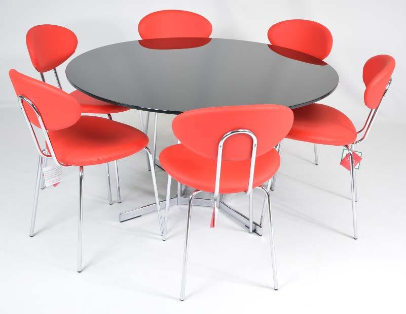 FELIX CHAIRS & MUST 125cm Ø TABLE chairs: Paolo Vernier (1996) table: Rodolfo Dordoni