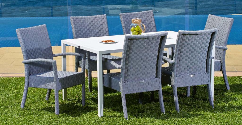 LAVANDOU STRAP 6-seat outdoor dining setting design: Classique (2014) Prices excl.