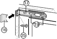 20 (19). u Put on the cover Fig. 20 (16). On the handle side at the bottom: u Loosen the screws Fig. 21 (19) a little. u Tightly screw the bottom mounting bracket Fig.