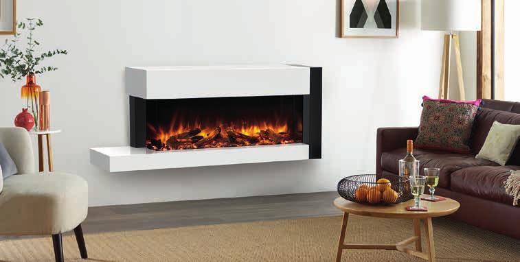 Available for both the Outset 70W and 110W fires, the Trento is offered in various configurations (shown overleaf) to suit your interior, allowing you to install your Skope