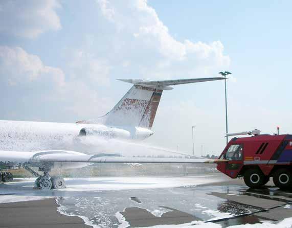 AIRCRAFT FIRE FIGHTING With an expected annual growth of 5% in air traffic over the next decade, airports will be subjected to increasingly strict requirements for passenger safety, mainly also