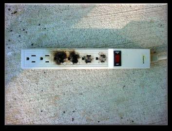 It is unsafe to plug one power strip into another, because this exceeds the design