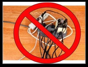 Likewise, it is unsafe to plug a power strip into an extension cord.