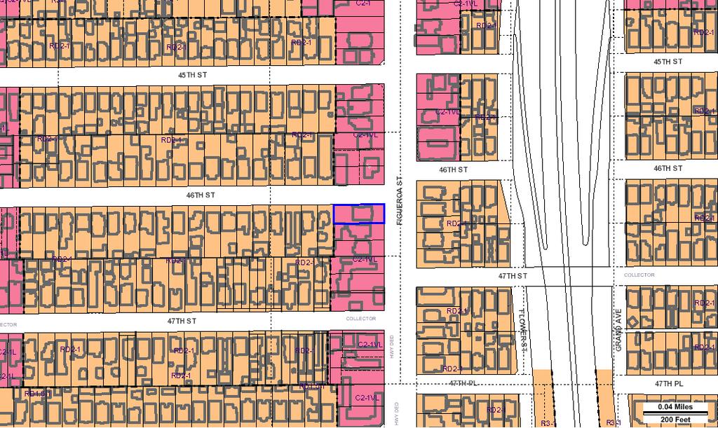 ZIMAS PUBLIC Generalized Zoning 01/10/2014 City of Los Angeles Department of City Planning Address: 4601 S FIGUEROA ST Tract: SOMERVILLE PLACE Zoning: