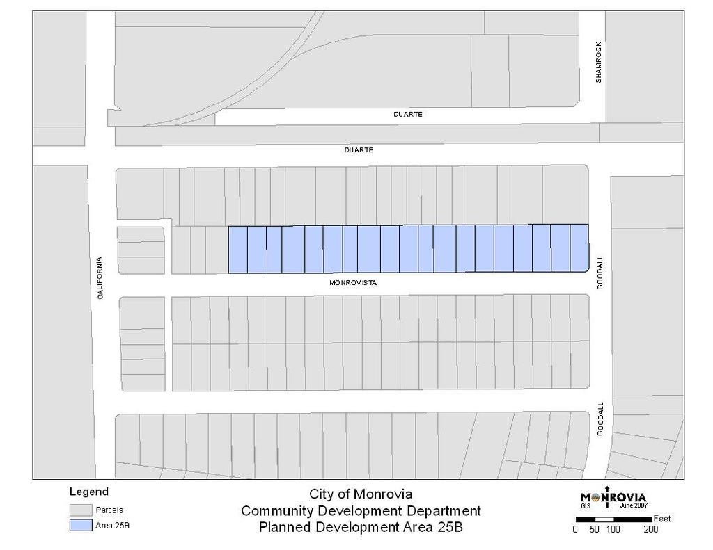 d. Side and rear elevations that directly face a public street shall have adequate modulation and architectural enhancements such as porches, balconies, windows and other features. e. Pedestrian access shall be provided from California and Duarte Road.