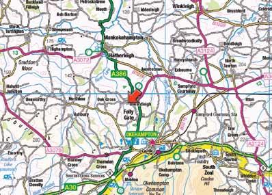Directions From Exeter and the M5 motorway follow the A30 dual carriageway towards Okehampton.