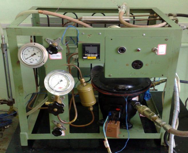 Figure 1. Experimental set-up for the compressor cooling system testing 1.
