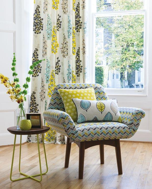pop. The mustard shades are beautifully paired with dark greens, greys and