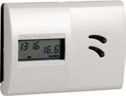 KITERAX - Electronic wall-mounting room thermostat Wall-mounted weekly electronic timer thermostat with summer, winter night adjustment. Range of adjustment +2 C/+35 C. Dimensions 123X88X23.