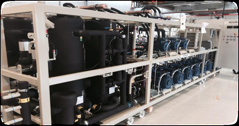 DX CO2 DX evaporators Sub-cooler GAS COOLER/ CONDENSER Heat recover HX Cold