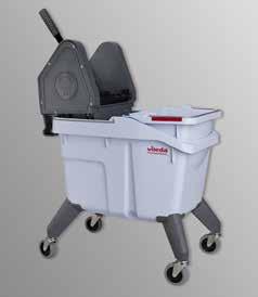 strength and durability at the forefront of the design. In this confguration, UltraFlex can be put on the Vileda Professional Marino Origo trolleys as well as most janitorial carts.