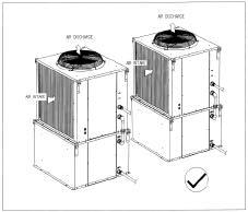9. INSTALLATION LOCATION FOR INSTALLATION In order to achieve maximum cooling capacity, the location selection should fulfill the following requirements: a) Install the chiller in such a way that the