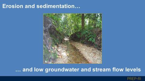 3 P a g e 10. Higher flows also cause stream bank erosion and sedimentation of stream beds that negatively impact habitat.