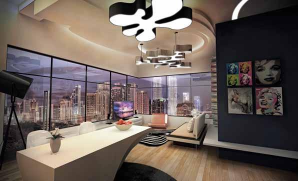 Bask in the splendour of the urban skyline from the CLOUD view surrounding the sophisticated living space